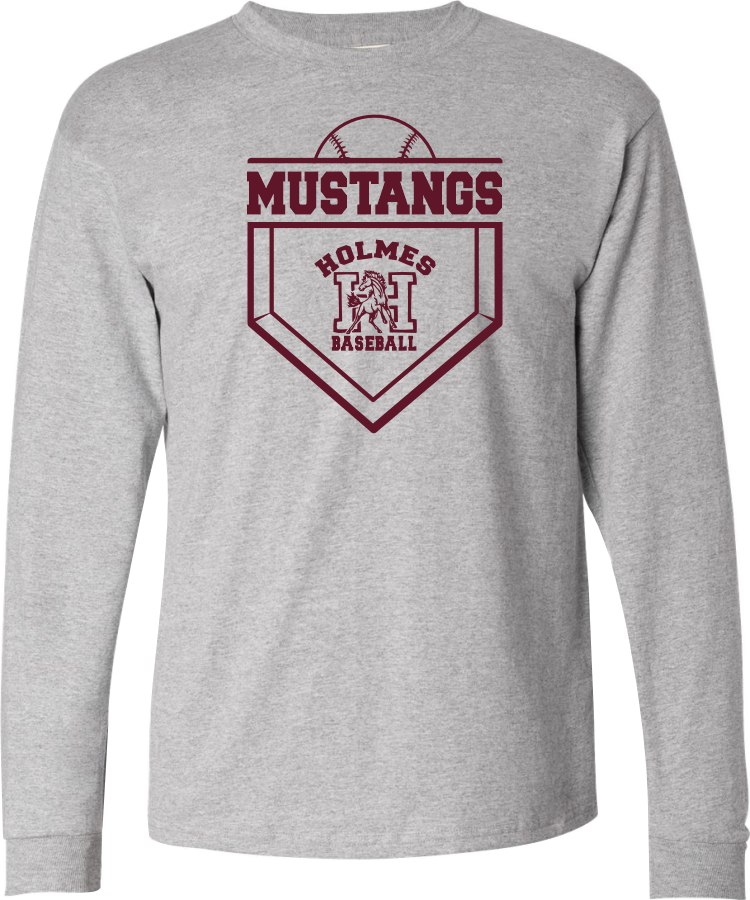 Holmes Baseball graphic on Long Sleeve shirt