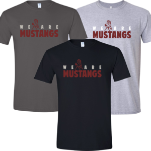 We Are Mustangs J.E. Holmes Middle School custom screen printed spirit shirt