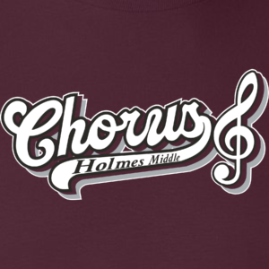 J.E. Holmes Mustangs Chorus custom screen printed maroon shirt